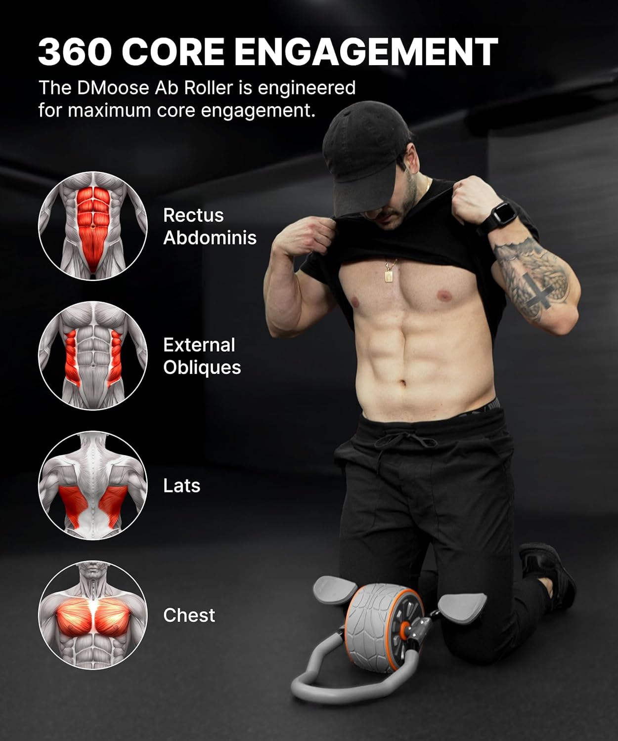 DMoose Fitness Ab Roller Wheel - Ab Roller Wheel With Elbow Support recension och pris