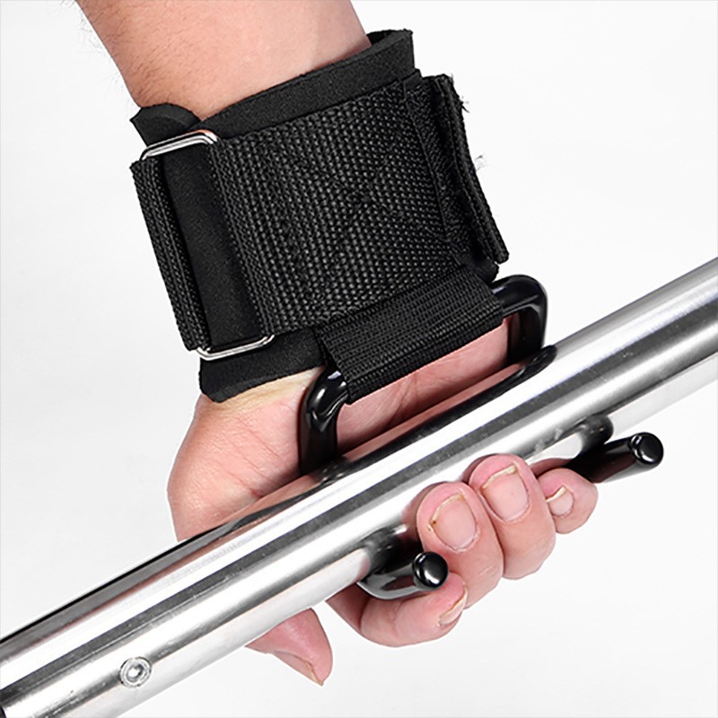 1PairWeight Lifting Hook Grips - Wrist Wraps Weightlifting Support recension och pris