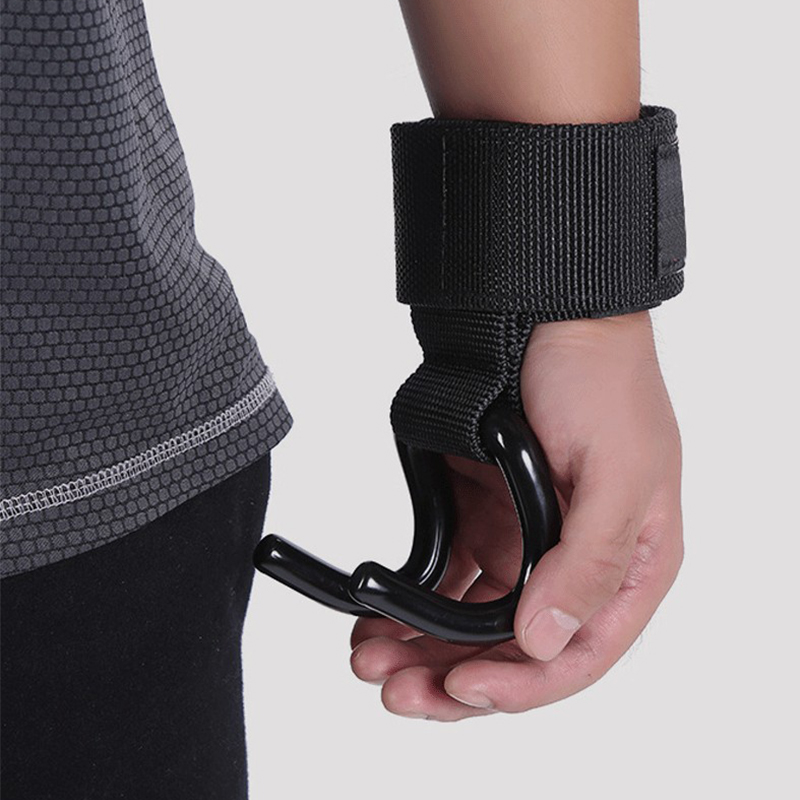 1PairWeight Lifting Hook Grips - Wrist Wraps Weightlifting Support recension och pris